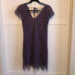 Francesca’s purple lace fringe dress